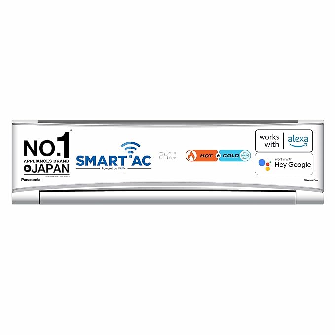 Panasonic 1.5 Ton 3 Star Hot and Cold Wi-Fi Inverter Smart Split AC (Copper, 7 in 1 Convertible with AI, Twin Cool, PM 0.1 Filter, CS/CU-KZ18ZKYF, 2023 Model, White)