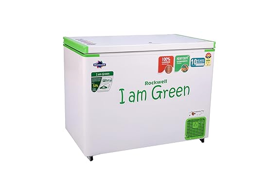 Rockwell 315 Ltr 5 Star Convertible GREEN Deep Freezer, Single Door -GFR350SDUC (10 yr Warranty on cooling coil,Upto 53% Power Saving,100% copper coil)