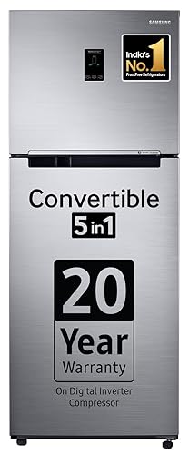 Review of Samsung 363 L 2 Star Convertible 5In1, Digital Inverter Frost Free Double Door Refrigerator (RT39C5532S8/HL, Silver, Elegant Inox 2023 Model)