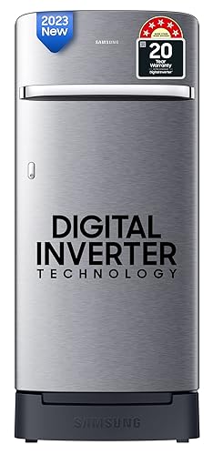 Samsung 189 L 5 Star Digital Inverter Direct Cool Single Door Refrigerator(RR21C2H25S8/HL, Silver, Elegant Inox, Base Stand with Drawer, 2023 Model)