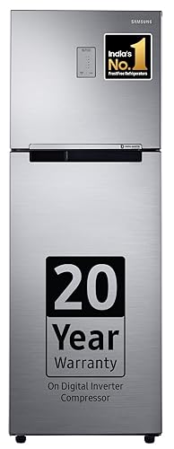 Samsung 256 L 2 Star Digital Inverter with Display Frost Free Double Door Refrigerator (RT30C3442S9/HL, Silver, Refined Inox, 2023 Model)