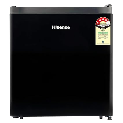 Hisense 45 L 4 Star Direct-Cool Single Door Mini Refrigerator (RR46D4SBN, Black, 2023 Model)