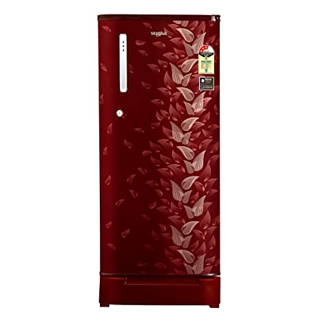 Whirlpool 190 L 3 Star Direct-Cool Single Door Refrigerator (WDE 205 ROY 3S, Wine Fiesta, Toughened Glass Shelves) with Base Drawer