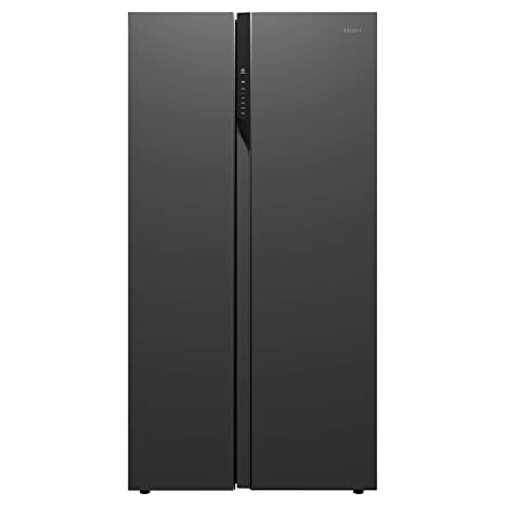 Haier 570 L Inverter Frost-Free Side-by-Side Refrigerator (HRF-622KS, Black Steel)