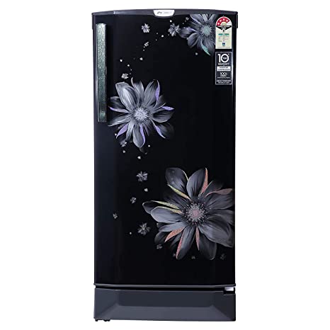 Godrej 190 L 4 Star Inverter Direct-Cool Single Door Refrigerator with Jumbo Vegetable Tray (RD EDGEPRO 205D 43 TAI PL BK, Pearl Black, Without base drawer, Inverter Compressor)