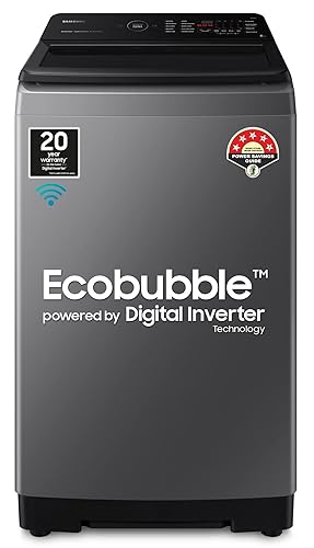 Review of Samsung 8 Kg, 5 Star, Eco Bubble Technology With Super Speed, Wi-Fi, Digital Inverter, Motor, Soft Closing Door, Fully-Automatic Top Load Washing Machine (WA80BG4546BDTL, Versailles Gray)
