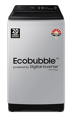 Review of Samsung 8 Kg, 5 Star, Eco Bubble Technology With Super Speed, Digital Inverter, Motor, Soft Closing Door, Fully-Automatic Top Load Washing Machine (WA80BG4545BYTL, Lavender Gray)