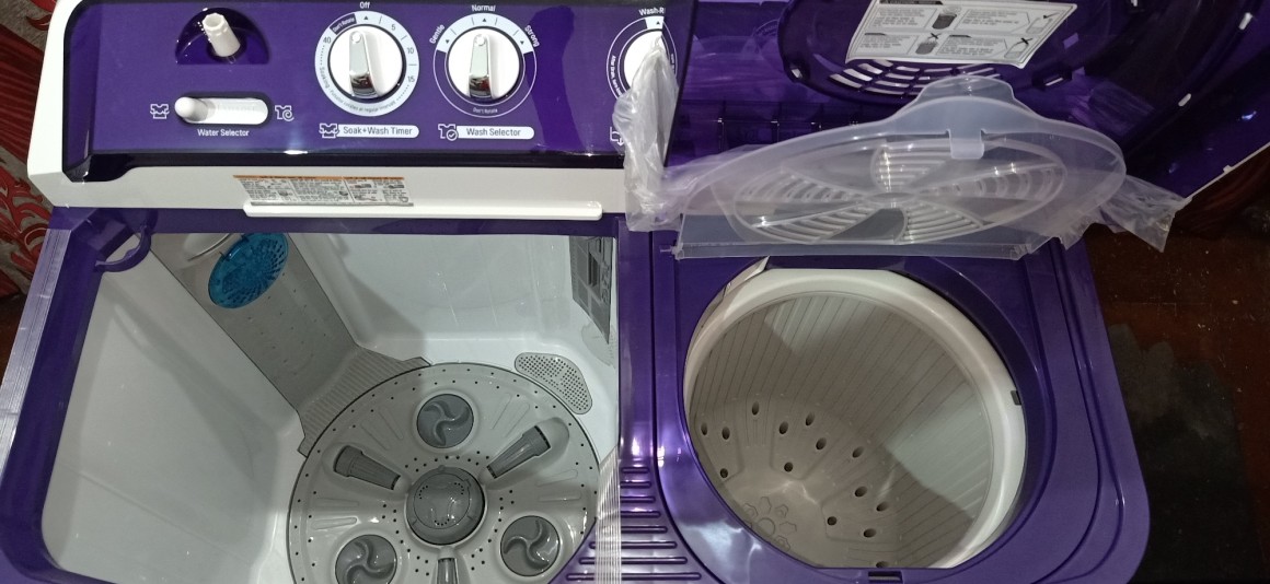 LG 8 Kg 5 Star Semi-Automatic Top Loading Washing Machine (P8035SGMZ, Grey, Collar Scrubber)
