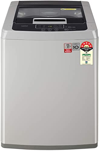 LG 7.0 Kg 5 Star Smart Inverter Fully-Automatic Top Loading Washing Machine (T70SKSF1Z, Middle Free Silver)