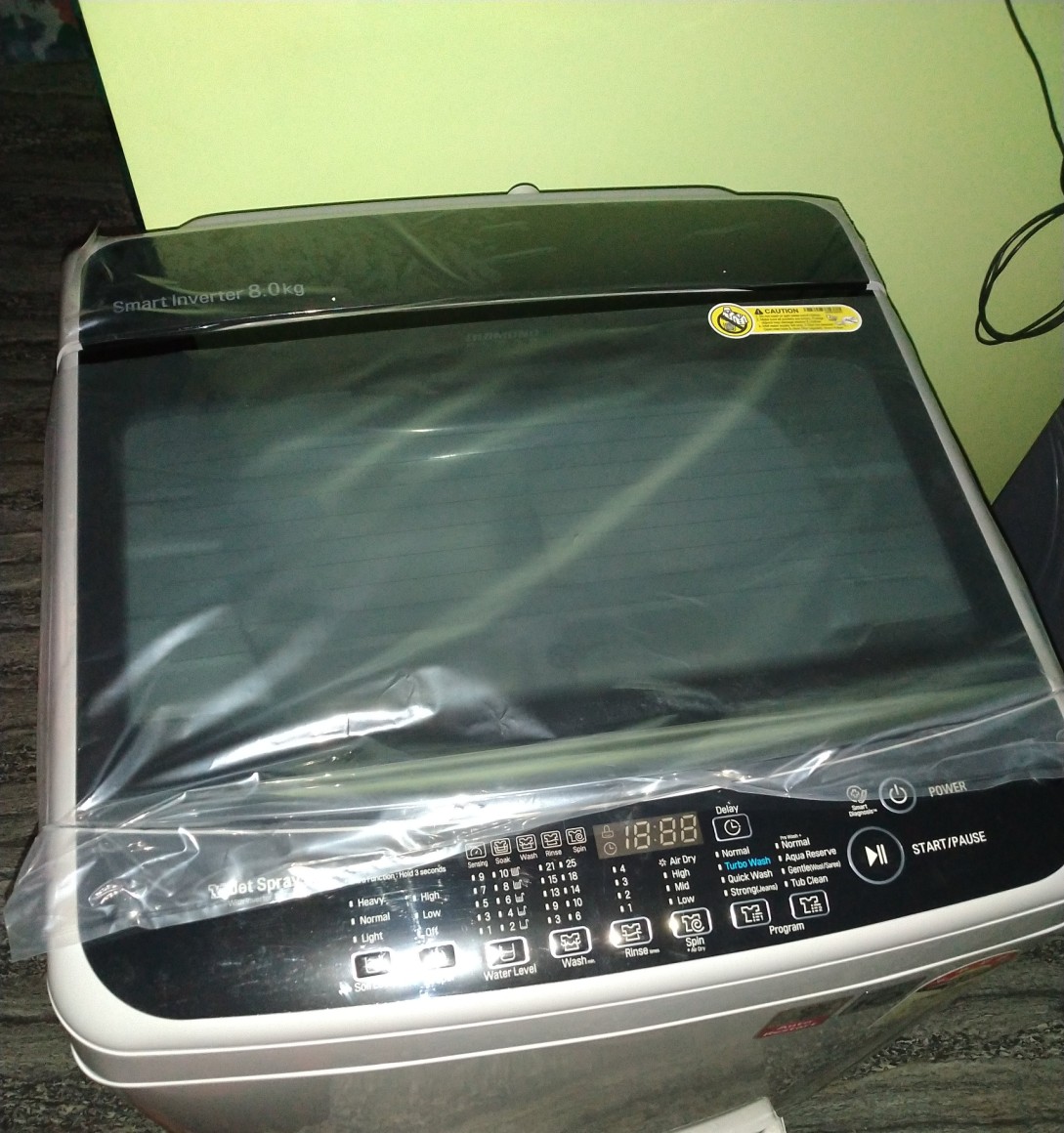 LG 8.0 कग इन्वर्टर फुल्ली-ऑटोमैटिक टॉप लोडिंग वाशिंग मशीन (T80SJBK1Z, ब्लैक नाइट)