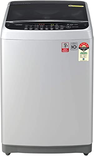 LG 8.0 कग इन्वर्टर फुल्ली-आटोमेटिक टॉप लोडिंग वाशिंग मशीन (T80एसजेएसएफ1जेड, मिडिल फ्री सिल्वर)