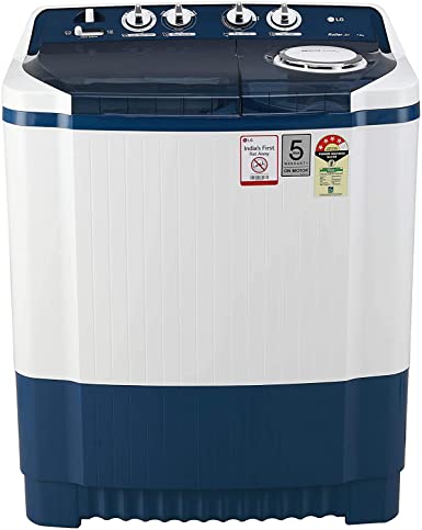 LG 7 Kg 4 Star Semi-Automatic Top Loading Washing Machine (P7025SBAY, Dark Blue, Wind Jet Dry)