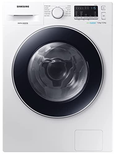Samsung 7.0 kg / 5.0 kg Inverter Fully Automatic Washer Dryer (WD70M4443JW/TL, White, Bubble Soak technology)