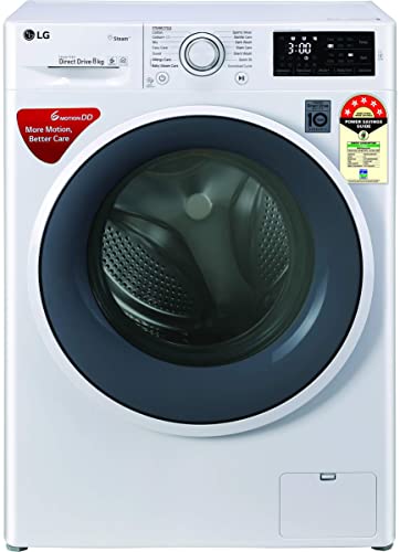 LG 8 Kg Inverter Fully-Automatic Front Loading Washing Machine (FHT1208ZNW, White)